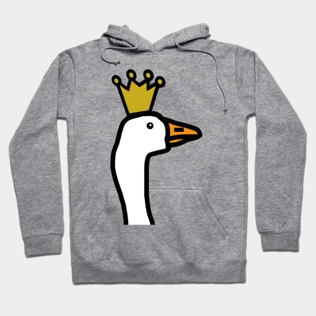 Portrait of a Gaming Goose Wearing a Crown Hoodie by ellenhenryart